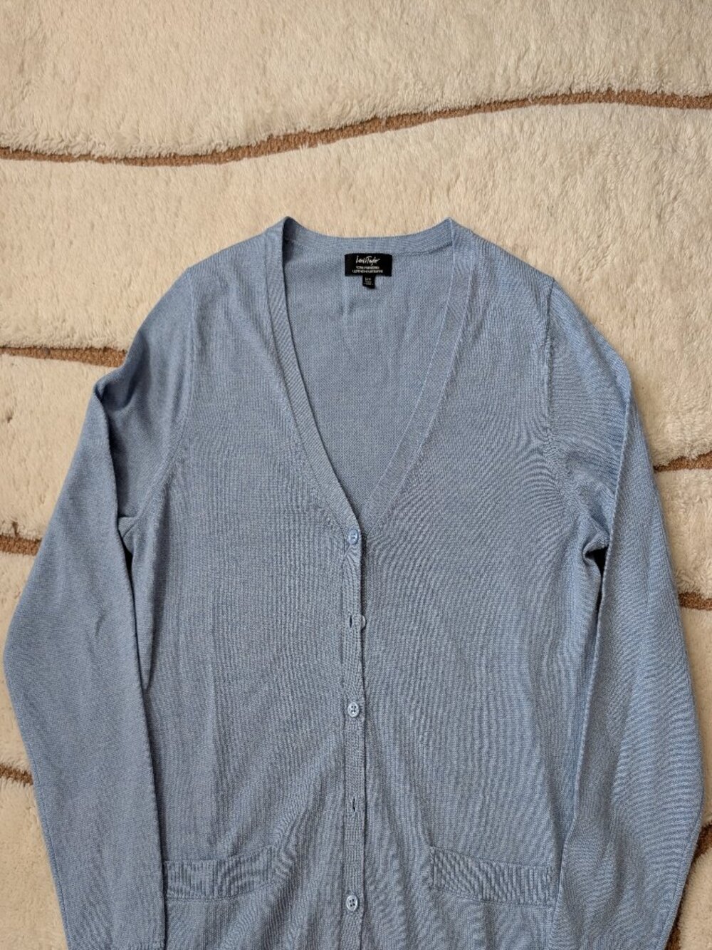 Lord and Taylor Extra Fine Merino Wool Cardigan - Medium